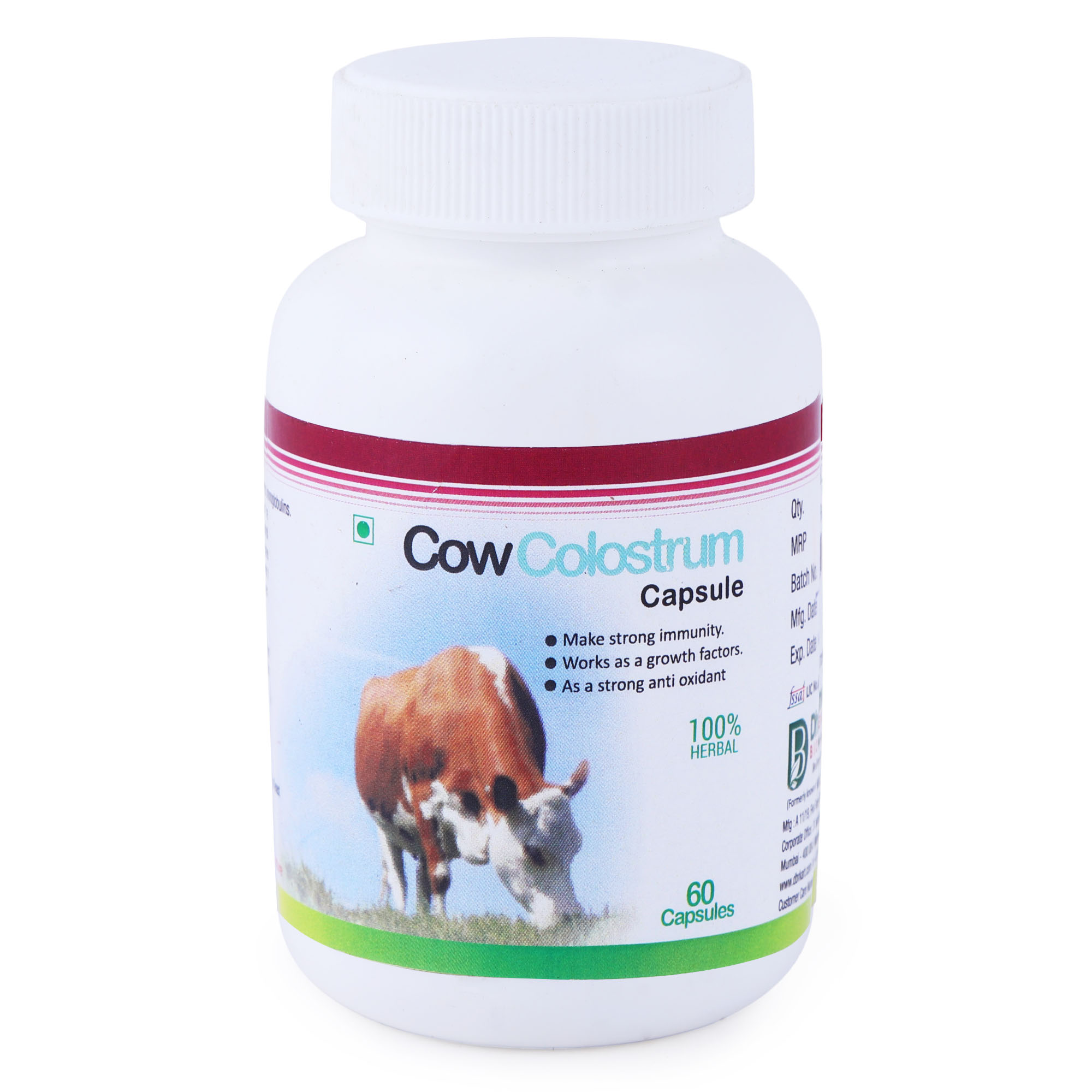 COW COLOSTRUM CAPSULE by Dhanwantri Bioremedies Pvt Ltd Stevifit